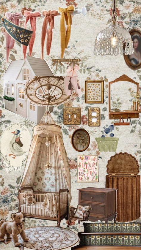 Nature Themed Nursery, Beatrix Potter Nursery, Cottage Nursery, Shared Girls Bedroom, Baby Room Themes, Pink Cottage, Nursery Room Design, Nursery Room Inspiration