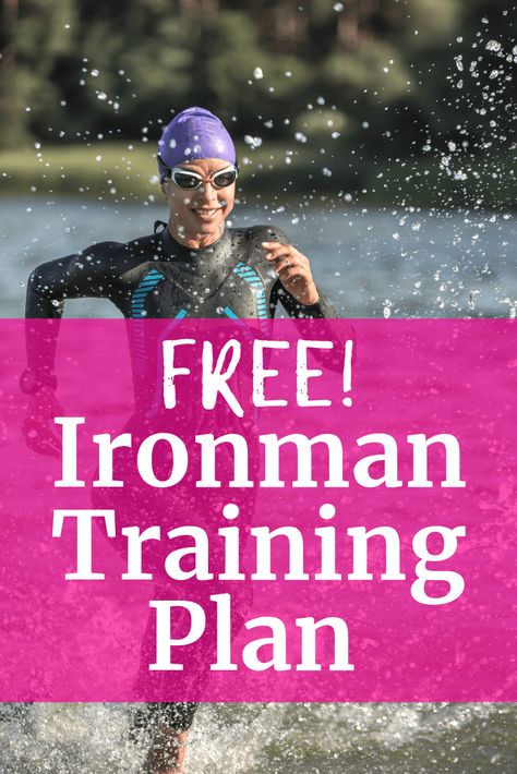 Need some fitness inspiration? Want to take on a big fitness challenge? Try triathlon training! Did you know in less than a year you could complete an Ironman?! Find a free Ironman triathlon training plan here. #triathlon #fitness #fitspo #ironman #trainingplan #fitnesschallenge Iron Man Workout, Ironman Training Plan, Half Ironman Training Plan, Daily Workout Challenge, Ironman Triathlon Motivation, Half Ironman Training, Fitness Model Diet Plan, Triathlon Training Program, Ironman Triathlon Training