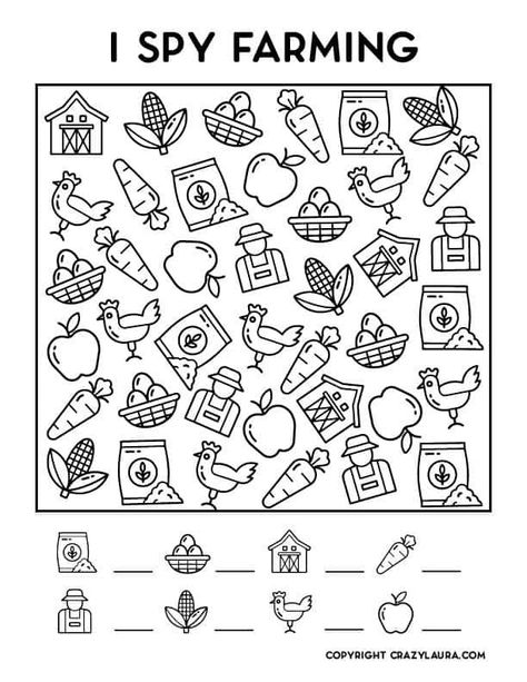 I Spy Worksheets Printables, Activies For Kids, Paper Games For Kids, I Spy Printable, Flowers Paper Craft, Color Activity, Free Printables For Kids, Counting For Kids, Free Printable Crafts