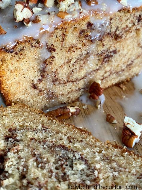 Cinnamon Pound Cake, Cinnamon Roll Bundt Cake, Cinnamon Roll Pound Cake, Swirl Pound Cake, Buttermilk Glaze, Cake With Layers, Butter Pound Cake, Slow Cooker Apple Butter, Almond Pound Cakes