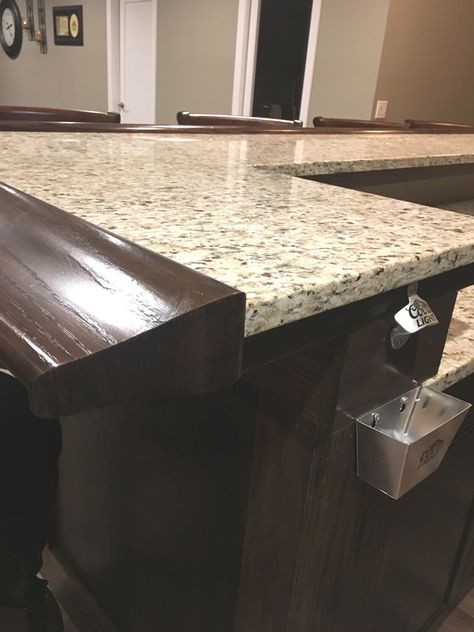 Bar Top, Drip Edge, Bar Rail & More Basement Sports Bar, Sport Bar Design, Building Your Own Home, Building A Home Bar, Bar Countertops, L Shaped Bar, Outside Bars, Basement Bar Designs, Bar Rail