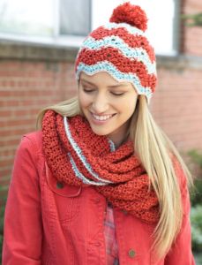 Ripple Hat Pattern Thread Projects, Crochet Sets, Crochet Adult Hat, The Crochet Crowd, Crochet Beanies, Cowl Crochet, Crochet Scarfs, Crochet Crowd, Crocheted Hat