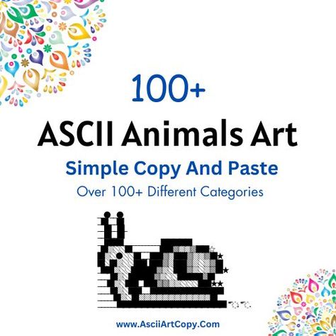 Simple Ascii Art Animals
Animals Text Art
Animals ASCII Art Text Animals, Symbols Animals, Different Types Of Animals, Ascii Art, Copy And Paste, Types Of Animals, Favorite Animals, Art Animals, Text Art