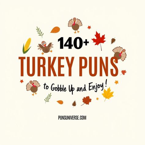 🦃 Ready to wing it this holiday season? Dive into our collection of "140+ Turkey Puns to Gobble Up and Enjoy"! These laugh-out-loud quips will have you strutting with joy and sharing the glee at every feast! Perfect for your Thanksgiving table or just some fowl fun! 🦃✨ #Thanksgiving #TurkeyDay #Humor #Thankful #puns 

📌 Tag a friend and let the pun-derful times begin! Thanksgiving Puns Funny, Turkey Pun, Snow Puns, Turkey Quotes, Thanksgiving Puns, Classic Turkey, Thanksgiving Football, Thanksgiving Drinks, Feeling Thankful