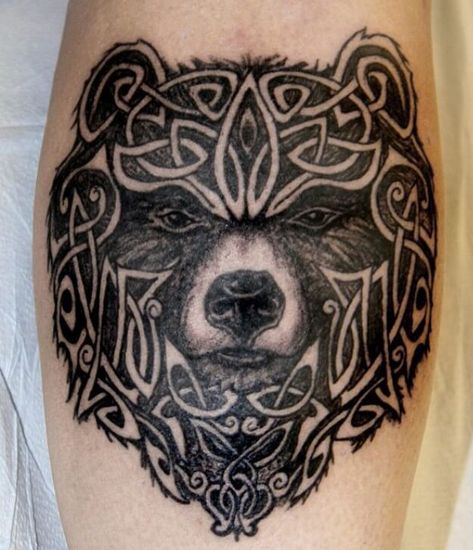 10+ Best Celtic Bear Tattoo Designs | PetPress Celtic Bear Tattoo, Viking Bear Tattoo, Norse Bear, Bear Paw Tattoos, Viking Tattoos For Men, Bear Decorations, Celtic Tattoos For Men, Celtic Bear, Viking Bear