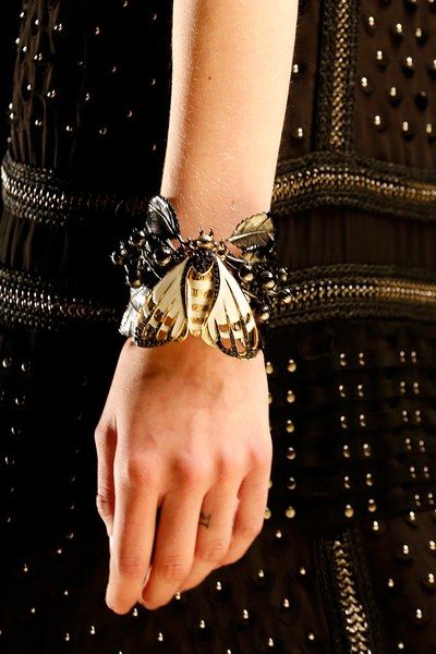 A Butterfly, Arm Candy, Roberto Cavalli, Fashion Details, Women's Accessories, Leather Bracelet, Fashion Show, Jewelry Accessories, Bee