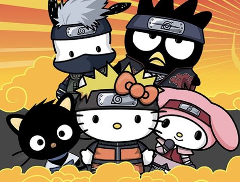 Naruto X Sanrio, Naruto Drawing, Twitter News, Naruto Drawings, Friends Characters, Hello Kitty Collection, S Art, Blind Bags, Sanrio Characters