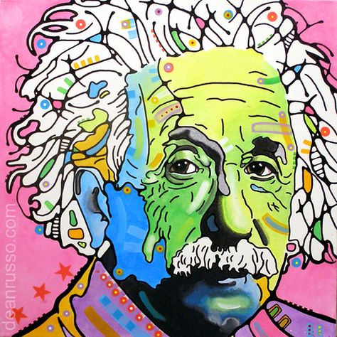 Einstein | "EINSTEIN" - 24x24 - acrylic/ink on canvas www.de… | Flickr Dean Russo Art, Dean Russo, E Mc2, Wall Art Pictures, Albert Einstein, Word Art, Oil Painting On Canvas, Pet Portraits, Fine Art America