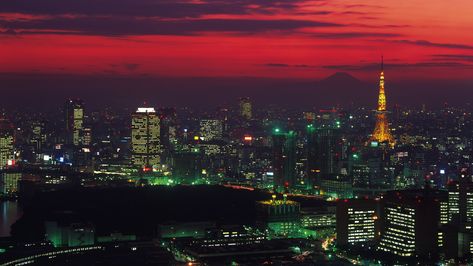 Tokyo Wallpaper, Pc Tower, Pc Ideas, Hd Widescreen Wallpapers, Tokyo Night, Tokyo City, Free Desktop Wallpaper, Most Beautiful Wallpaper, Red Sunset