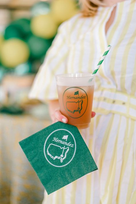 A Masters Par-Tee : How to Throw the Ultimate Masters Party – Sweet Caroline Designs Masters Party, Golf Baby Showers, Golf Baby, Golf Birthday Party, Couple Wedding Shower, Masters Golf, Garland Backdrops, Golf Birthday, Golf Party