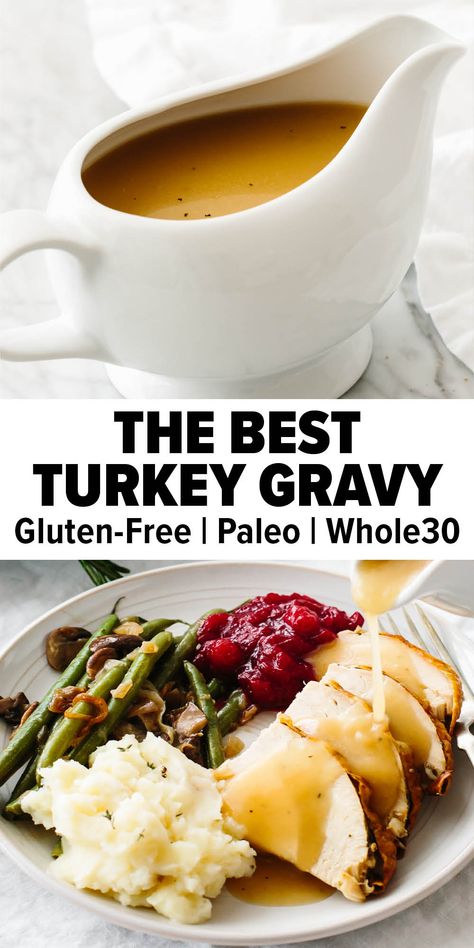 Gluten Free Turkey Gravy Recipe, Healthy Gravy Recipe, Gravy Gluten Free, Gluten Free Turkey Gravy, The Best Turkey Gravy, Gluten Free Gravy Recipe, Thanksgiving Gravy Recipes, Healthy Gravy, Best Turkey Gravy