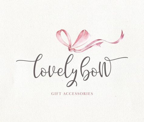 Shopping Logo, Bow Logo, Sweet Logo, Ribbon Logo, Business Cards Layout, Boat Neck Blouse Design, Diy Hair Accessories Ribbon, Floral Logo Design, Logo Circle