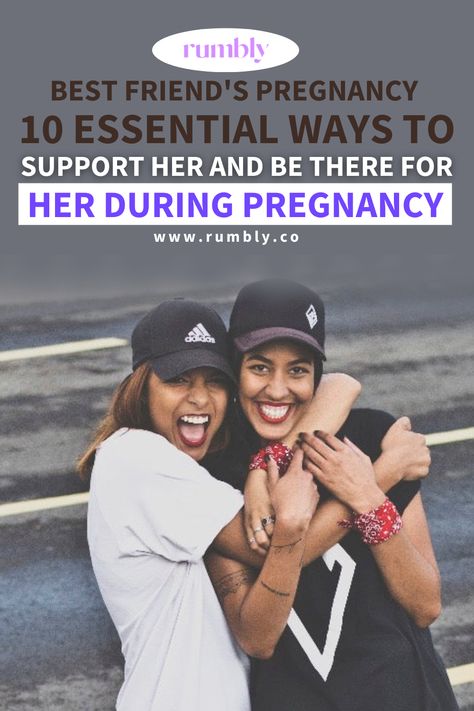 Here are two friends laughing My Best Friend Is Pregnant, Best Friend Is Pregnant, Pregnant Best Friends, Pregnancy Support, Mom Support, Pregnant Friends, Pregnancy Gifts, Health And Fitness Tips, Cheer Up