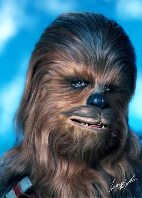 Chewbacca by Strazzantidesign Chewbacca Painting, Chewbacca Cake, Illustration Portraits, Silhouette Pictures, May The Fourth Be With You, Portraits Art, Star Wars Trooper, Star Wars Characters Pictures, May The Fourth