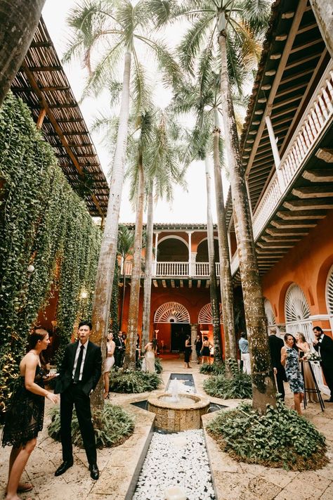 Outdoor daytime wedding in Cartagena, Colombia at Casa Pestagua. Weddings In Colombia, Santa Marta Colombia Wedding, Colombia Destination Wedding, Medellin Colombia Wedding, Wedding In Cartagena Colombia, Colombia Wedding Ideas, Wedding In Colombia, Cartagena Colombia Wedding, Cartagena Wedding Venues