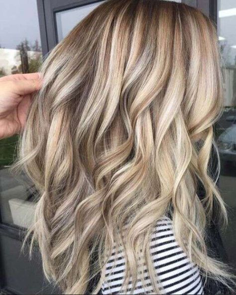 Blonde Hair Color With Lowlights Golden Blonde Hair Color, Ice Blonde Hair, Blonde Hair Colors, Honey Blonde Hair Color, Bright Blonde Hair, Hair Highlight, Dark Blonde Hair Color, Strawberry Blonde Hair Color, Neutral Blonde