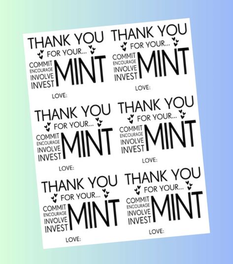 Mint Candy, Teacher Printable, Teacher Appreciation Week, Teacher Appreciation, Puns, Gratitude, Encouragement, Mint, Thank You