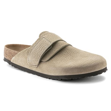 Nagoya Nubuck Leather Desert Buck Faded Khaki | BIRKENSTOCK Birkenstock Mules, Birkenstock Styles, Natural Design, Leather Shops, Nagoya, Nubuck Leather, Casual Shoes Women, Mule Clogs, Slide Slipper