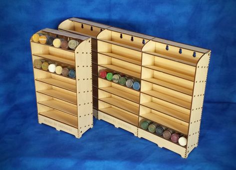 Paint Storage Ideas, Citadel Paint, Wall Storage Systems, Gaming Space, Paint Storage, Bottle Wall, Dropper Bottle, Dropper Bottles, Fantasy Miniatures