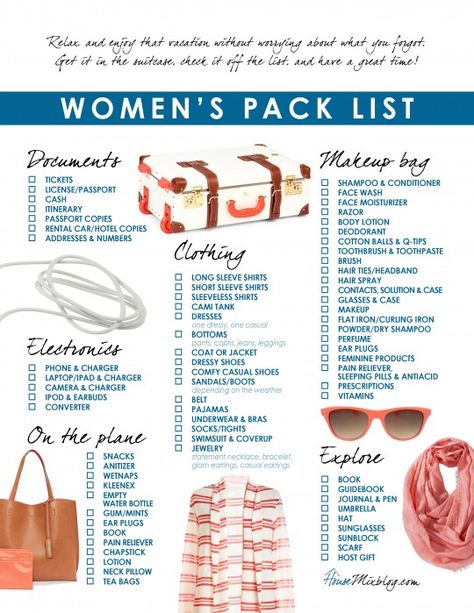 Honeymoon Packing List, Honeymoon Packing, Travel Packing Checklist, Packing Checklist, Packing For A Cruise, Travel Pack, Voyage Europe, Vacation Packing, Travel Checklist