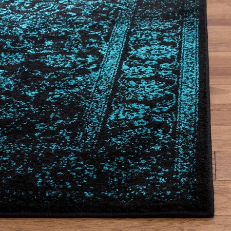 Rose Rug, Safavieh Rug, Floral Area Rug, Teal Rug, Teal Area Rug, Lodge Style, Rustic Lodge, Floral Area Rugs, Bathroom Designs