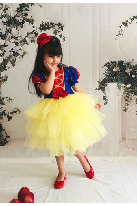 Snow White Baby Costume, Snow White Birthday tutu Dress, Party Gown, Mini Tutu Dress for Toddlers White Princess Gown, Snow White Toddler, Birthday Tutu Dress, Snow White Dresses, Snow White Costume, Snow White Birthday, Baby Costume, White Birthday, Disney Princess Dresses