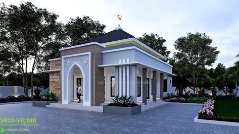 3D-visualizer: Desain Mushola Minimalis 2019 Mushola Design, Musholla Design, Mosque Modern, Mosque Design Islamic Architecture, Auditorium Design, Mosque Design, Residential Building Design, Mosque Architecture, House Plan Gallery