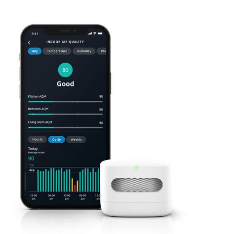 PRICES MAY VARY. Know your air – Amazon Smart Air Quality Monitor makes it easy to understand what’s in your indoor air. Track and measure – Keep tabs on 5 key factors: particulate matter (PM 2.5), volatile organic compounds (VOCs), carbon monoxide (CO), humidity, and temperature. Stay informed – Get an indication of current air quality from the color-coded LED, and an easy-to-understand air quality score in the Alexa app anytime. Get notifications – If Alexa detects poor air quality, you can ge Power Apps, Kids Fashion Show, Air Track, Air Quality Monitor, Amazon Prime Day Deals, Organic Compounds, Alexa App, Carbon Monoxide, Amazon Devices