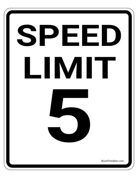 Printable 5 MPH Speed Limit Sign Hot Wheel Printables, Road Safety Signs, Speed Limit Sign, Speed Limit Signs, Disney Cars Party, Danger Signs, Disney Cars Birthday, Truck Birthday, Construction Birthday Parties