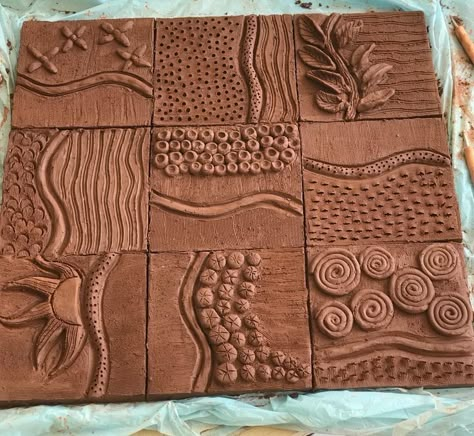 Textured Ceramic Tiles, Terracota Wall Art, Pottery Tiles Ideas, Pottery Wall Art, Pottery Tiles, Relief Tile, Ceramic Wall Art Tiles, Ceramic Tile Art, Terracotta Wall Art