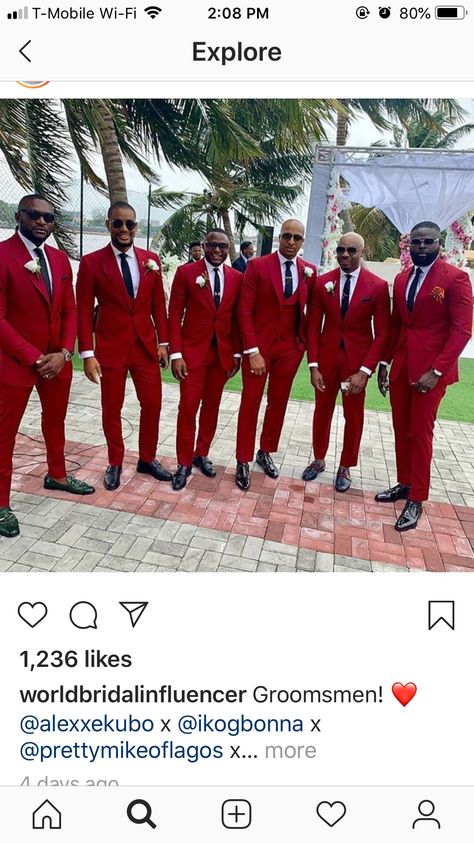 Red And Gold Wedding Party Attire, Red And Gold Wedding Groomsmen, Groomsmen Red Attire, Red Wedding Groomsmen, Black And Red Wedding Party Attire, Black And Red Groomsmen Attire, Dark Red Groomsmen Attire, Red Groomsmen Attire, Ruby Red Groomsmen