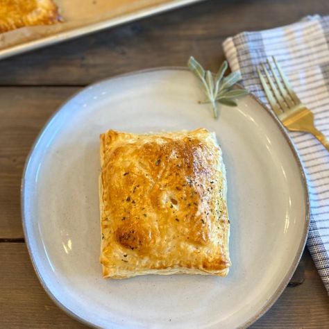 Savory Turkey Hand Pies Turkey Hand Pies, Turkey Melt, Hand Pies Savory, Havarti Cheese, Turkey Cheese, Havarti, Puff Pastry Sheets, Turkey Sandwiches, Puff Pastry Recipes