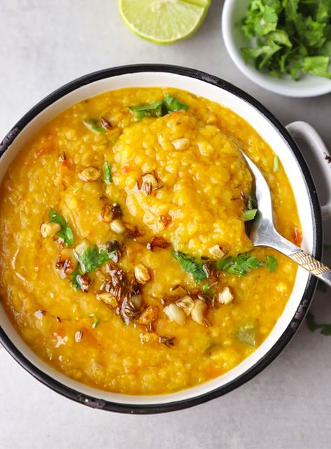 Everyday Masoor Dal Recipe - Fun FOOD Frolic Masoor Dal Recipe, Indian Dal Recipe, Kachumber Salad, Dal Curry, Stovetop Pressure Cooker, Jeera Rice, Dal Recipe, Chapati, Ultimate Comfort Food