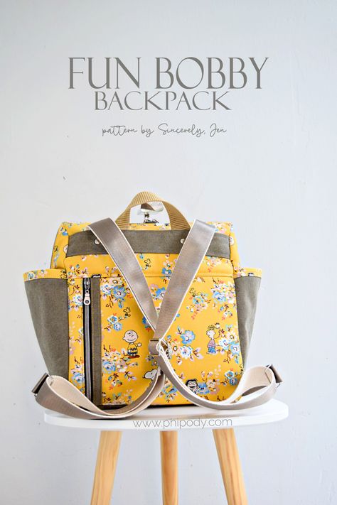 Backpack Pattern Sewing, Tula Pink Fabric, Sew Sweetness, Sewing Machine Projects, Slouchy Bag, Backpack Pattern, Patterned Backpack, Free Day, Bag Patterns To Sew