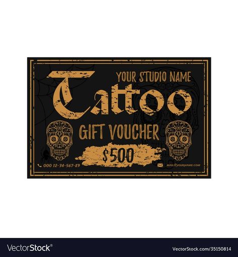 Tattoo Gift Certificate, Tattoo Gift Certificate Template, Graduation Certificate Template, Certificate Of Achievement Template, Free Certificate Templates, Perfect Attendance, Awards Certificates Template, Editable Certificates, Science Tools