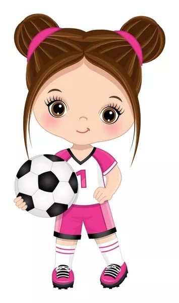 Masha Et Mishka, Girl Playing Soccer, Toddler Soccer, Football Clipart, Sports Drawings, Girl Sport, Preschool Classroom Decor, Good Morning Animation, Baby Blog