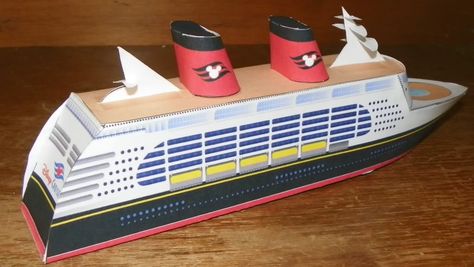 Disney Stocking Stuffers, Ship Paper, Disney Cruise Ship, Disney Party Favor, Paper Models House, Cruise Ship Models, Disney Dream Cruise, Disney Wonder, Disney Diy Crafts