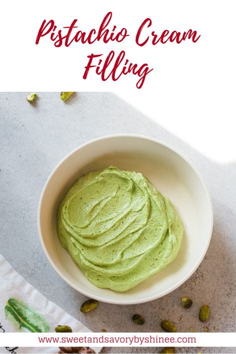 Cream For Cakes Filling, Pistachio Mousse Recipe, Pistachio Whipped Cream, Pistachio Pastry Cream Recipe, Pistachio Cream Filling, Cake With Pistachio Cream, Pistachio Filling For Cake, Pistachio Cream Puffs, Cream Filling For Cakes