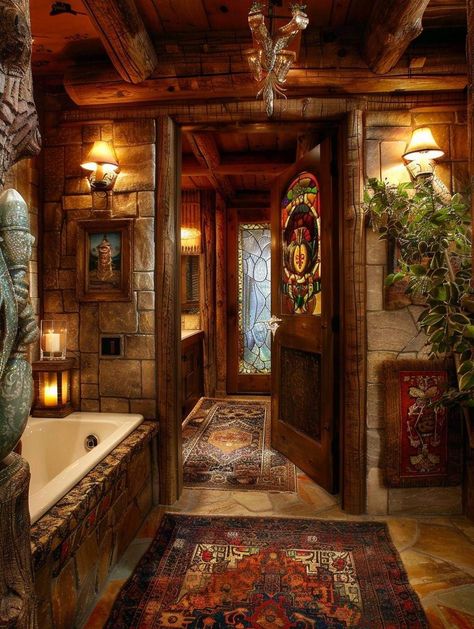 Log Cabin Interior, Tree Houses, Log Cabins, Cabins In The Woods, Log Cabin, Tree House, House Ideas, Cabin, Log