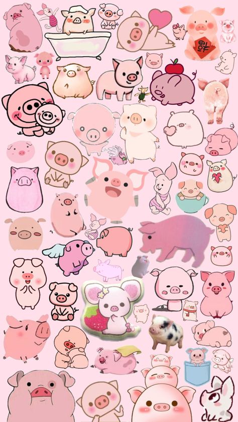 🐷🐽🐖 #wallpaper #lockscreen #background #aesthetic #pink #art #collageart #artcollage #piglet #pigs #pinterest #fyp Lockscreen Background, Pig Wallpaper, Emo Wallpaper, Baby Pigs, Background Aesthetic, Cute Pigs, Aesthetic Pink, Pink Art