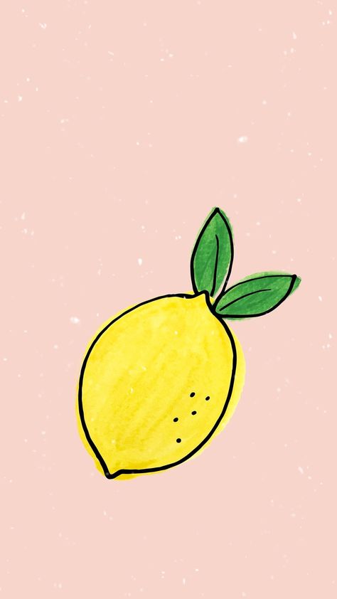 Aesthetic Wallpaper Yellow And Pink Background, Pie Drawing, Lemon Pictures, Lemon Drawing, Butterfly Tattoos On Arm, Lemon Painting, Pink Wallpapers, Lemon Art, Recipes Using Cream