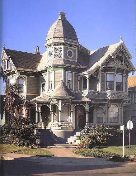 American Victorian House, Gothic Architecture Interior, Architecture Victorian, Queen Anne House, Victorian Style House, Victorian Style Homes, Old Mansions, Victorian Mansions, Architecture Painting