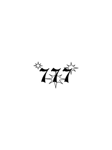 777 Traditional Tattoo, 777 Tattoo Design, 777 Angel Number Tattoo, 777 Tattoo Ideas, 777 Tattoo, Angel Number Tattoo, Tattoo Angel, Angel Number 777, Tattoo Mini