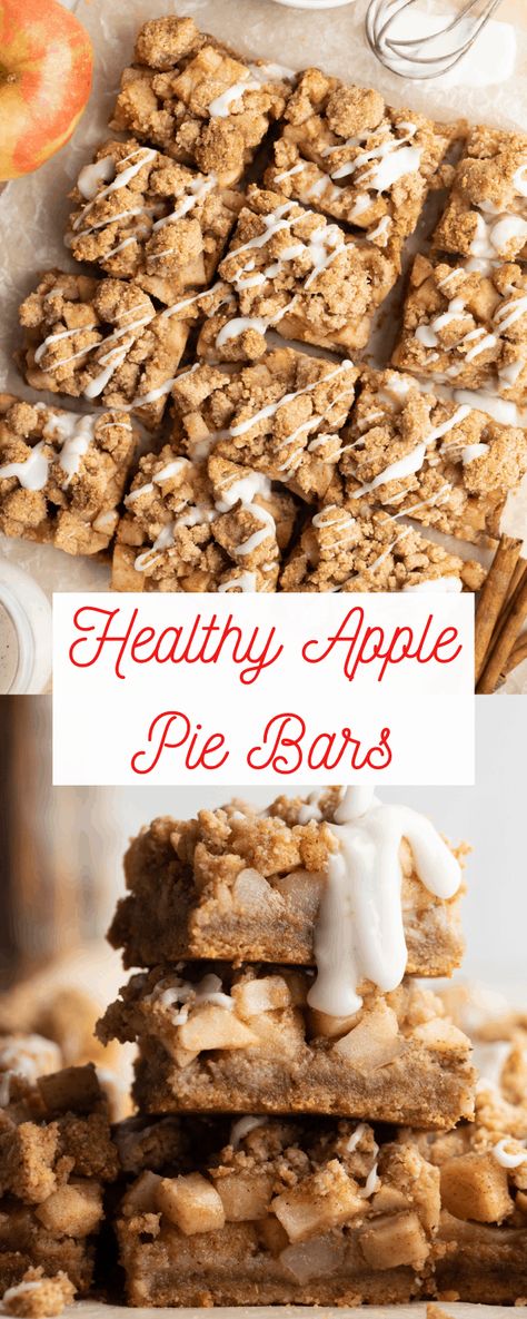 Apple Bar Recipes, Easy Bars, Heart Healthy Desserts, Healthy Apple Desserts, Healthy Pie Recipes, Healthy Apple Crumble, Autumn Treats, Healthy Apple Pie, Healthy Apple Crisp