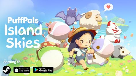 PuffPals: Island Skies by Fluffnest — Kickstarter Character Monster, Aesthetic Apps Games, Monster Inspiration, Pc Games Setup, Wholesome Life, Relaxing Game, Ipad Games, Farm Games, Game Websites