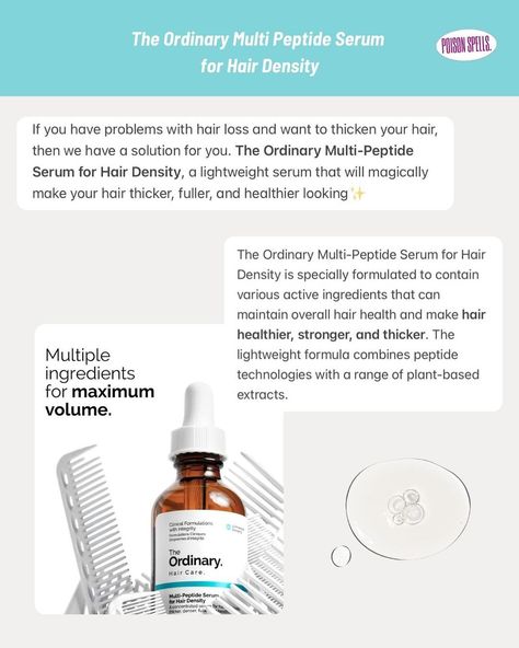 [READY STOCK: THE ORDINARY MULTI-PEPTIDE SERUM FOR HAIR DENSITY] Want a fuller, thicker, and healthier looking hair? Here is the best answer for you💫✨ 📥Order by DM or Shopee (link on bio)💓 & other brand websites! Just hit us through DM for order💓💓 Serum For Hair, Peptide Serum, Best Answer, Hair Density, How To Make Hair, Hair Health, Active Ingredient, Healthy Hair, For Hair