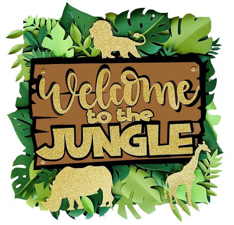 Welcome To The Jungle Party, Safari Baby Shower Cake, Safari Theme Birthday Party, Safari Party Decorations, Jungle Theme Classroom, Carnival Birthday Party Theme, Jungle Theme Parties, Animal Cutouts, Jungle Theme Birthday