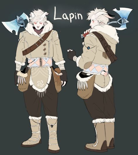 Fantasy Creature Outfit, Fur Coat Character Design, Cold Weather Character Design, Winter Dnd Outfit, Unique Character Design Male, Cold Character Design, Winter Character Design Male, Inuit Character Design, Dnd Winter Clothes