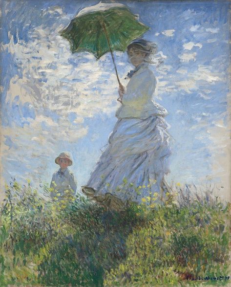 Woman With A Parasol, Vintage Portrait, Puzzle For Adults, Claude Monet, Public Domain, Jigsaw Puzzle