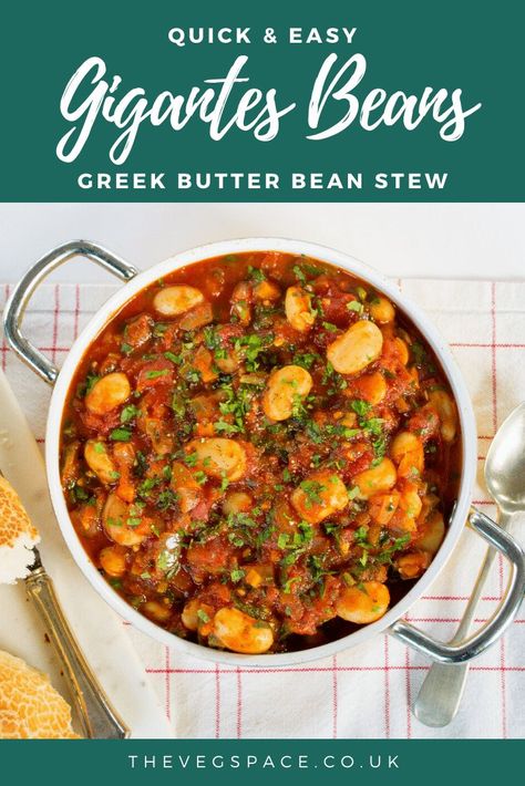 Greek Gigantes Beans, Greek Gigantes Recipe, Gigantes Beans Recipe, Gigantes Recipe, Space Recipes, Gigantes Plaki, Butter Beans Recipe, Zucchini Bites, Mediterranean Food